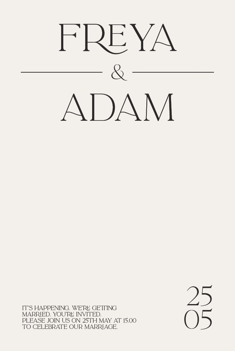 Invitations — Elegant type