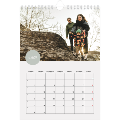 A4 Photo Calendar — Photo sticker [March]