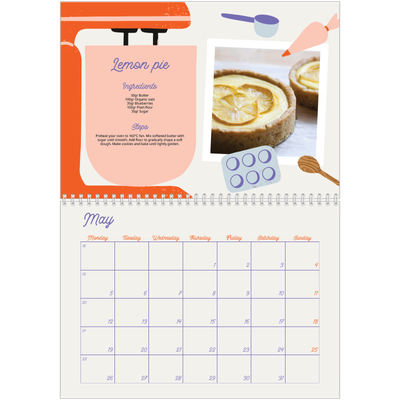 A4 Double Photo Calendar — Year in recipes [cover]