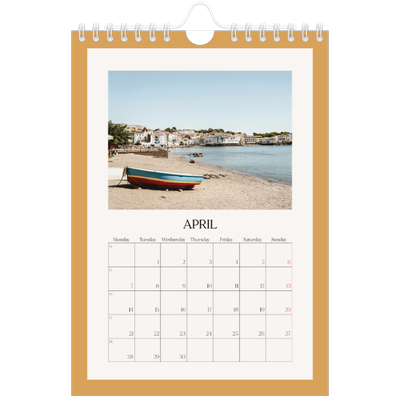 A5 Photo Calendar — Classic colours [April]