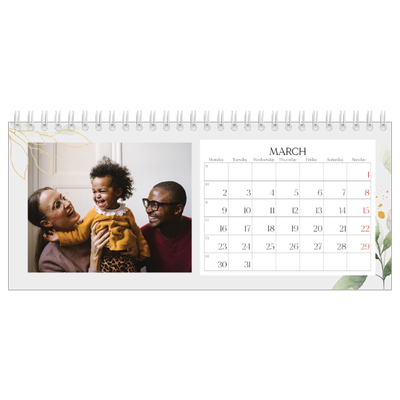 Desk calendars — Floral splash [March]