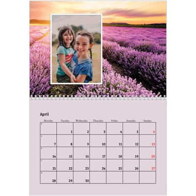 A4 Double Photo Calendar — Four seasons [April]