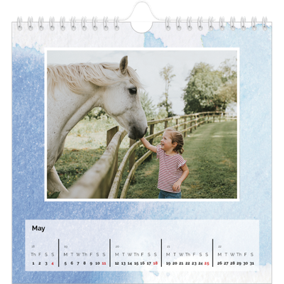 Square calendars  — Watercolour backgrounds [cover]