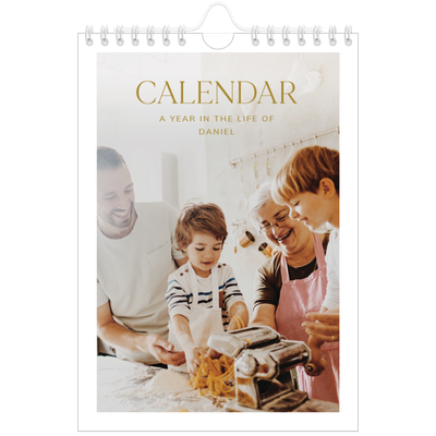 A5 Photo Calendar — Big gold text [cover]