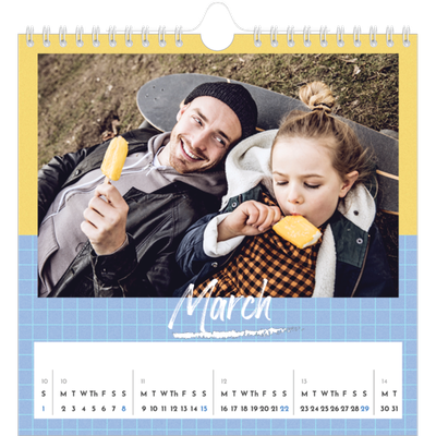 Square calendars  — Colour and pattern [March]