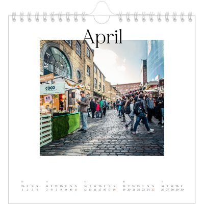 Square calendars  — My travelogue [April]