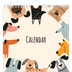 Square calendars  — Dog paws and doodles [cover]