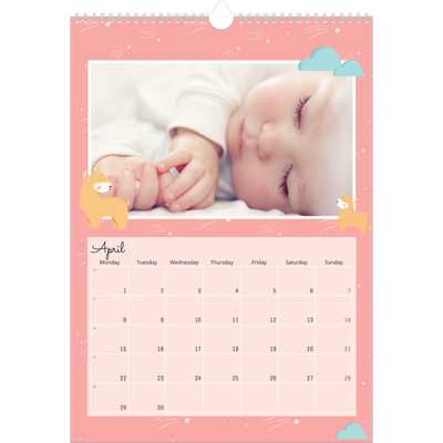 A3 photo calendars — Cute animals [April]