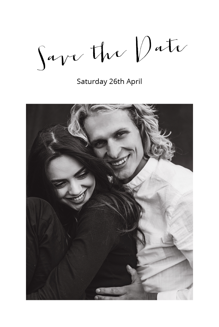 Save the date — Black and white