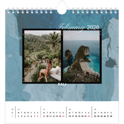 Square calendars  — Adventure wanderlust [February]