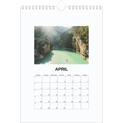 A4 Photo Calendar — Simple photo [April]