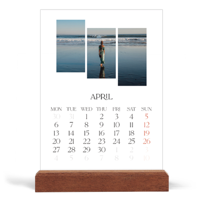 Easel Desk Calendar Portrait  — Travel mosaics [cover]