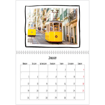 A4 Double Photo Calendar — Scrapbook snapshots