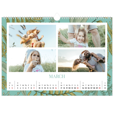 A3 Photo Calendar — Floral wallpapers [March]