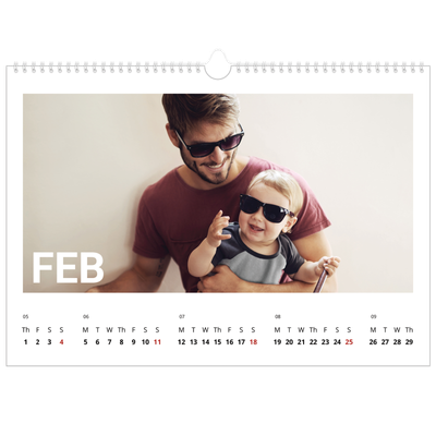 A3 Photo Calendar — Big month [February]