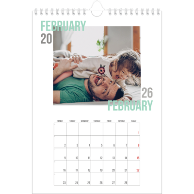A4 Photo Calendar — Couple type [February]