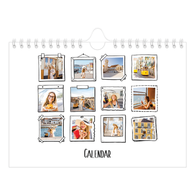 A5 Landscape Photo Calendar — Scrapbook snapshots [cover]