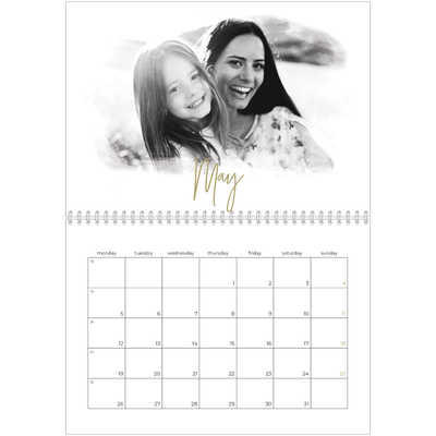 A4 Double Photo Calendar — Photo effects [May]