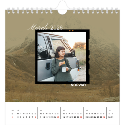 Square calendars  — Adventure wanderlust [March]