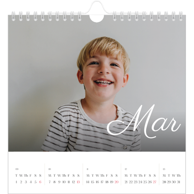 Square calendars  — Handwritten month [March]