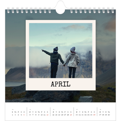 Square calendars  — The portrait edit [April]