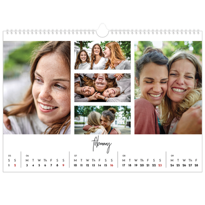 A3 Photo Calendar — Photo arrangements [February]