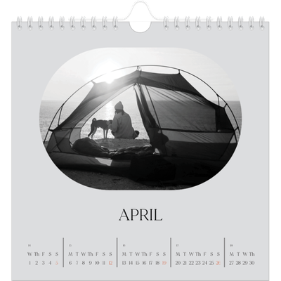 Square calendars  — Open road [April]