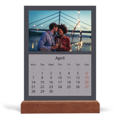 Easel Desk Calendar Portrait  — Colour my world [April]