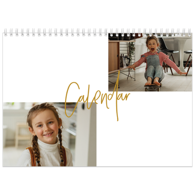 A4 Double Photo Calendar — Gold marker pen [cover]