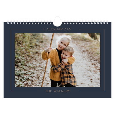 A4 Landscape Photo Calendar — Prussian blue [cover]