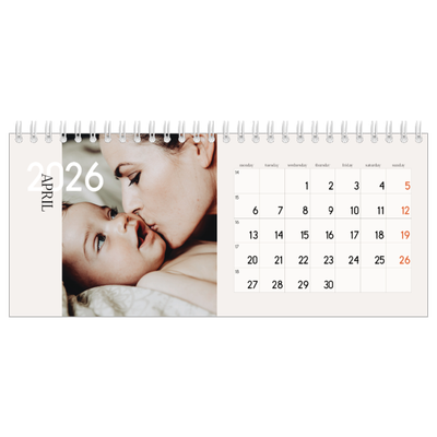 Desk calendars — Overlapping text [April]