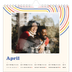 Square calendars  — Retro stripes [April]