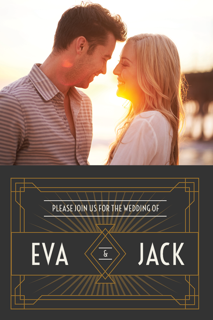 Invitations — Gatsby name plate