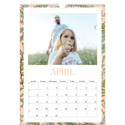 A3 photo calendars — Floral wallpapers [April]