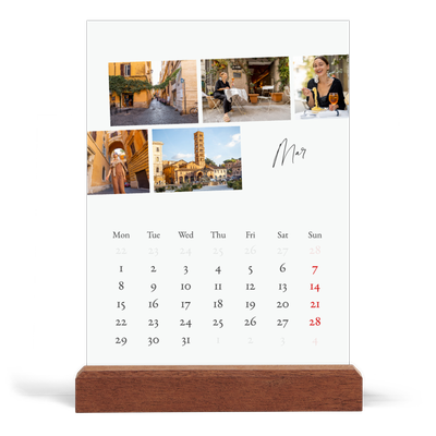 Easel Desk Calendar Portrait  — City break [March]