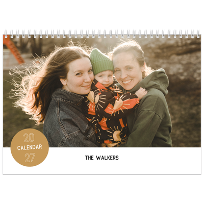A4 Double Photo Calendar — Photo sticker [cover]