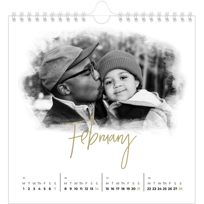 Square calendars  — Photo effects [February]
