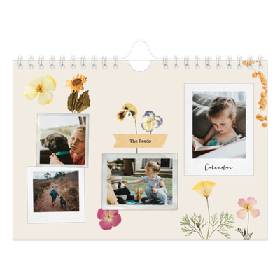 A5 Landscape Photo Calendar — Vintage scrapbooking [cover]
