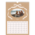 A4 Photo Calendar — Kraft and bow [April]