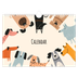 A4 Landscape Photo Calendar — Dog paws and doodles [cover]