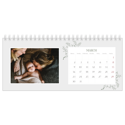 Desk calendars — Hand drawn flowers [March]