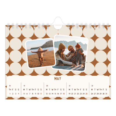 A5 Landscape Photo Calendar — Retro patterns [cover]