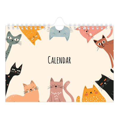 A5 Landscape Photo Calendar — Cat paws and doodles [cover]