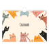 A5 Landscape Photo Calendar — Cat paws and doodles [cover]