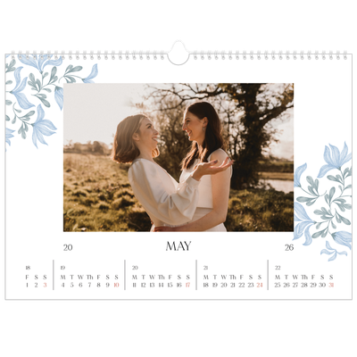 A3 Photo Calendar — Elegant floral [cover]