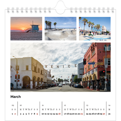 Square calendars  — Picture grid [March]