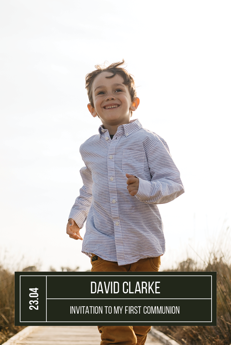 Invitations — Typography label