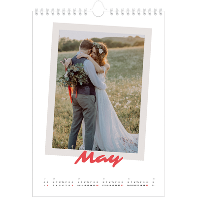 A4 Photo Calendar — Signed in crimson [May]