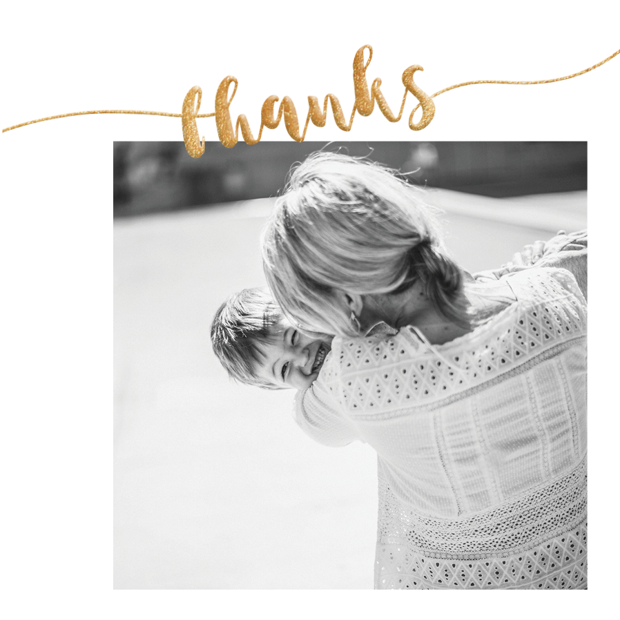 Thank you cards — Gold calligraphy