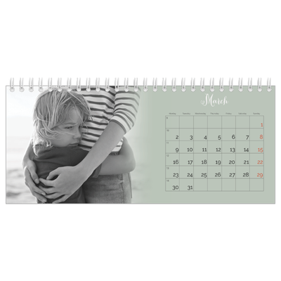 Desk calendars — Misty green [March]